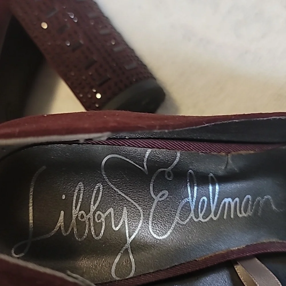 Libby Edelman Deep Burgundy Heels - Picture 7 of 8